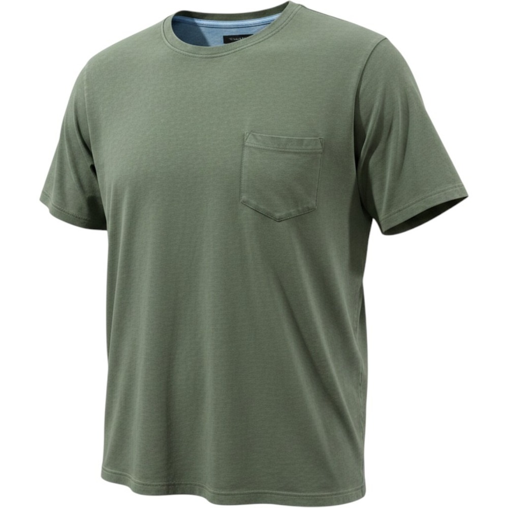 Tahari Mens Olive Green Cotton Modal Blend Short Sleeve Pocket T-Shirt XL